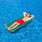 6ft. Inflatable Green Reflective Sun Tanner Pool Float